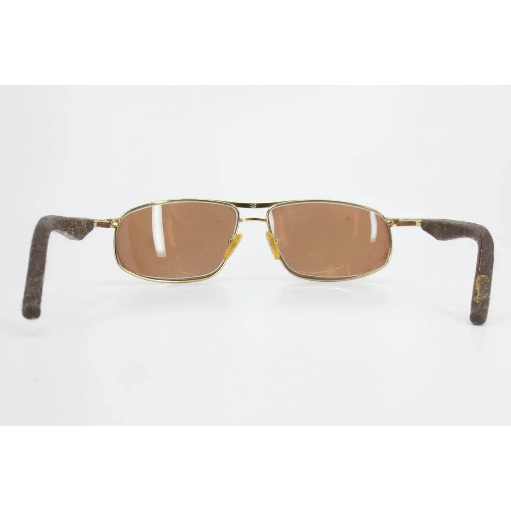 Carrera Vintage Aviator Sunglasses Gold Tone Metal Frame Brown Lens 35406